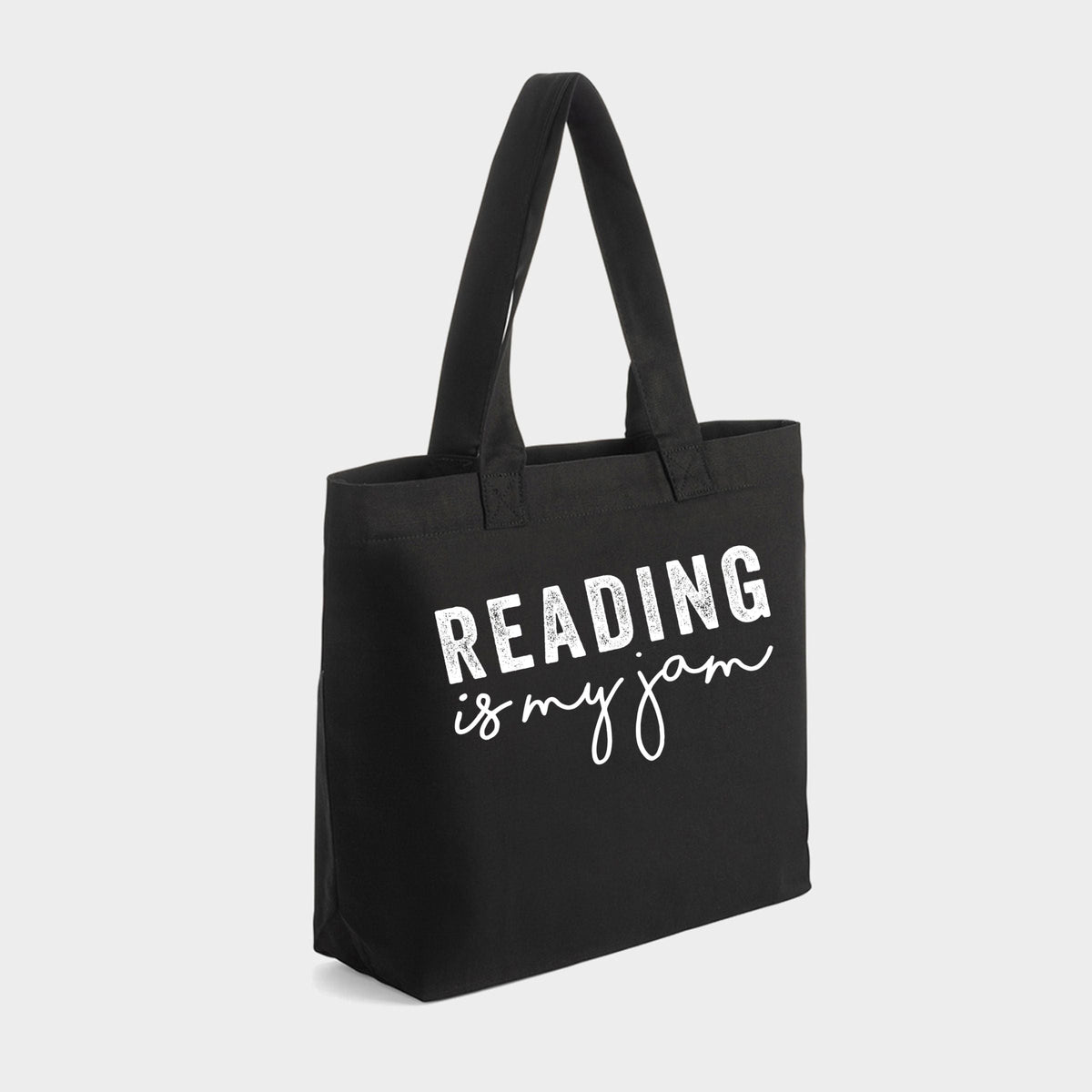 Reading Is My Jam - Zippered Canvas Tote