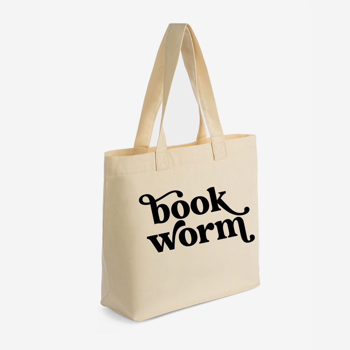 Book Worm - Zippered Canvas Tote