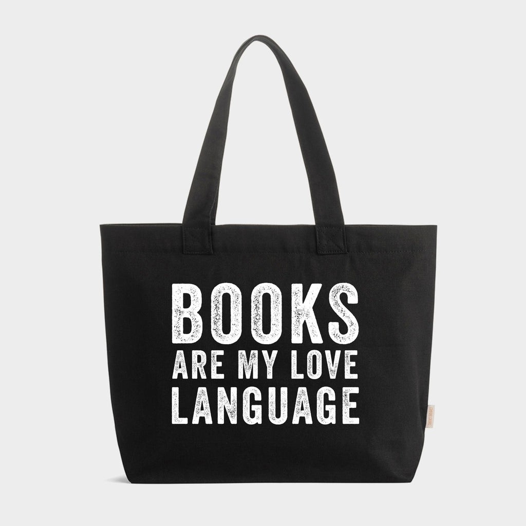 Books are My Love Language - Zippered Canvas Tote