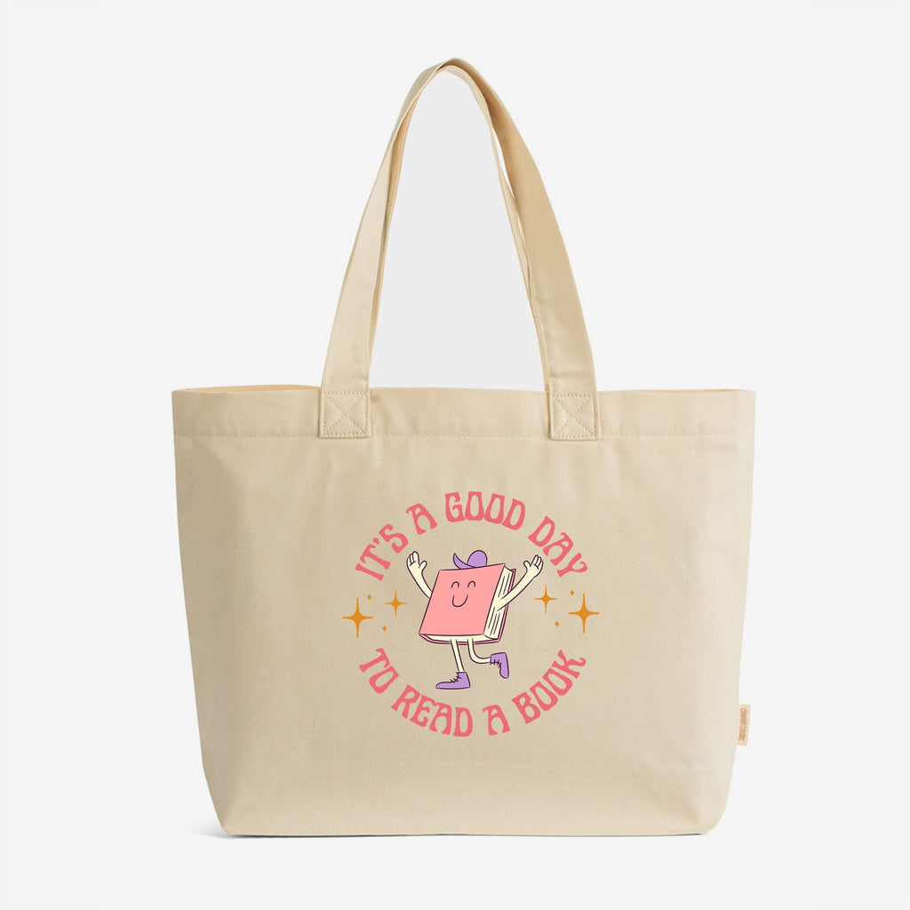 It's A Good Day To Read A Book - Zippered Canvas Tote