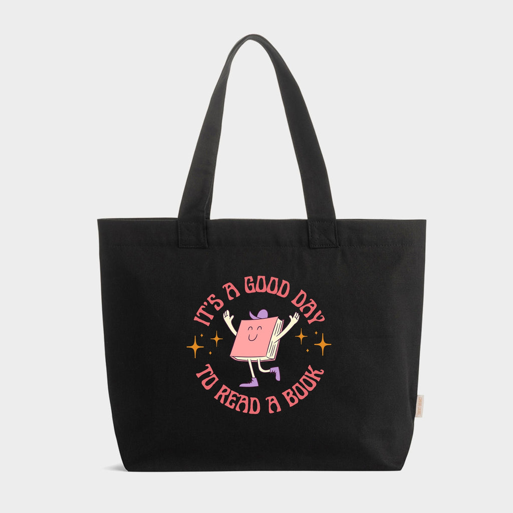 It's A Good Day To Read A Book - Zippered Canvas Tote