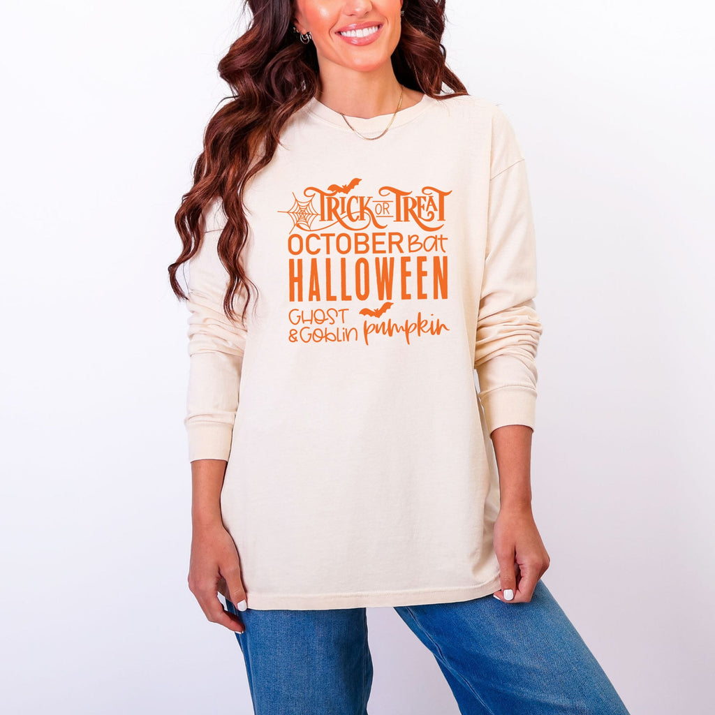 Halloween Sayings - Women's Garment Dyed Long Sleeve product image 11