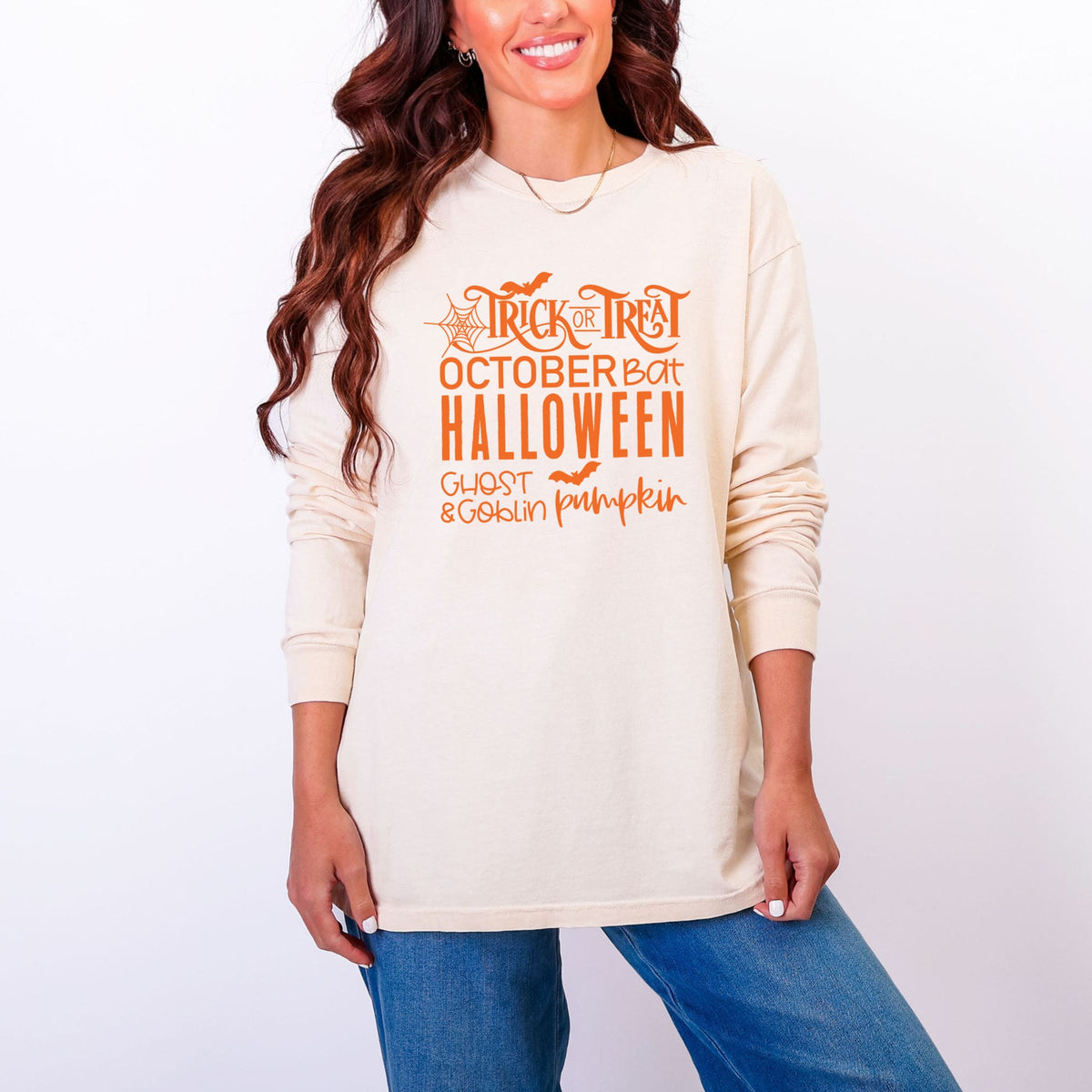 Halloween Sayings - Women's Garment Dyed Long Sleeve product image 11