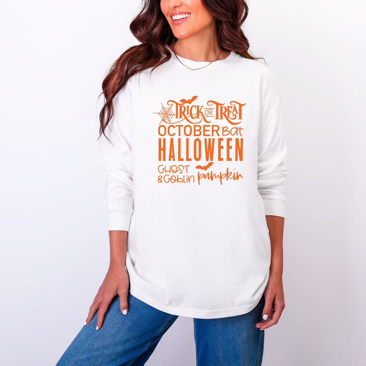 Halloween Sayings - Women's Garment Dyed Long Sleeve product image 7