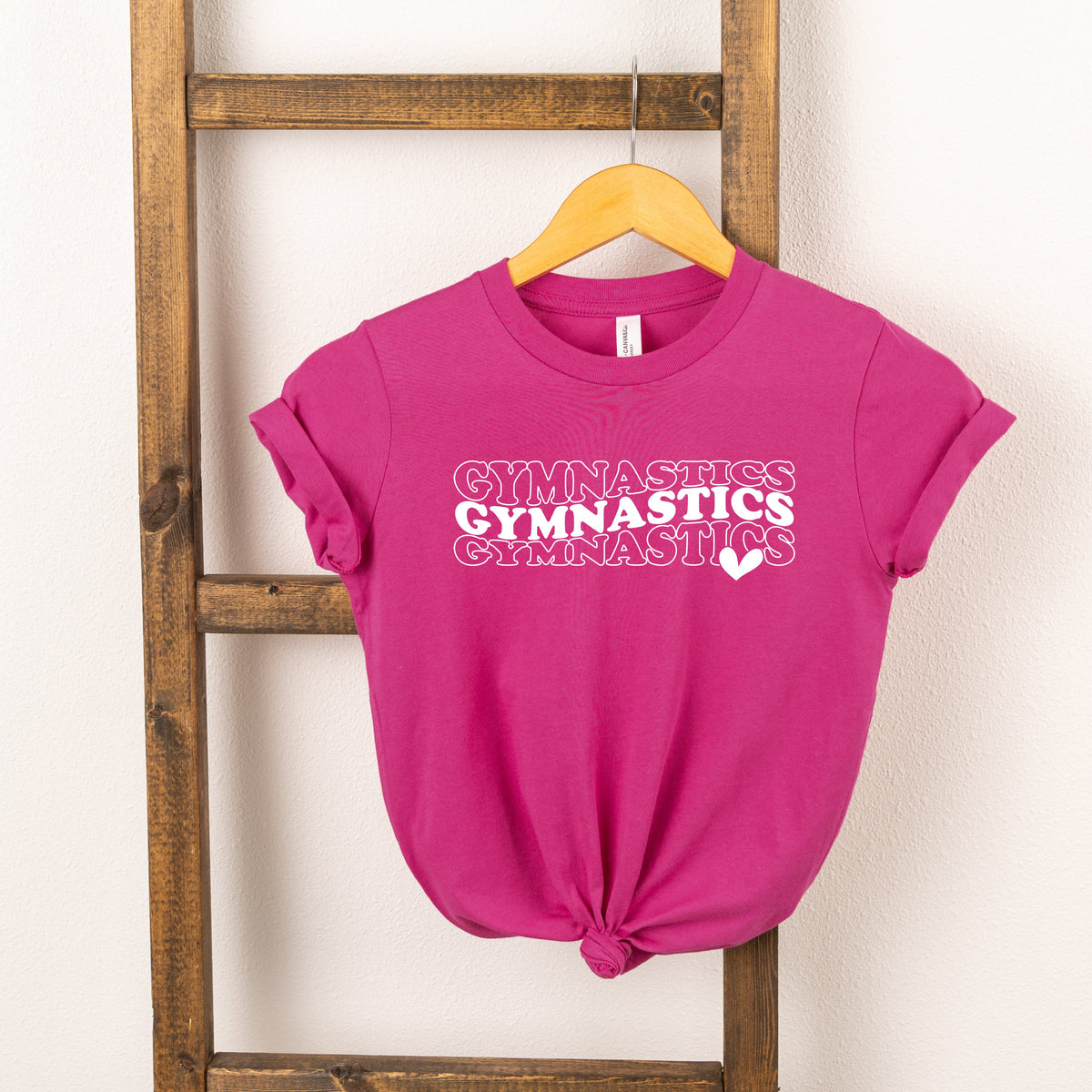 Gymnastics Stacked Heart | Youth Short Sleeve Crew Neck product image 1