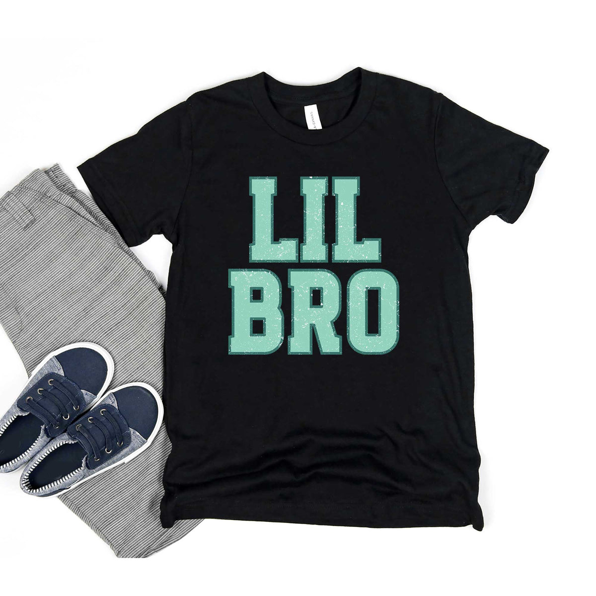 Lil Bro Distressed | Youth Graphic Short Sleeve Tee product image 1