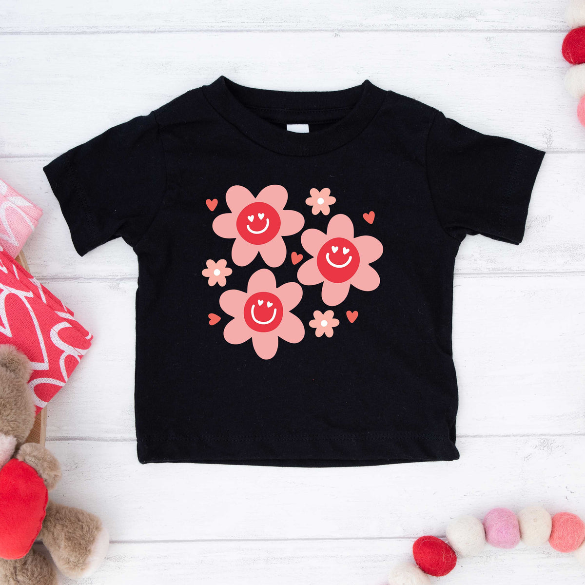 Hippy Flower Valentine | Youth Short Sleeve Crew Neck product image 1