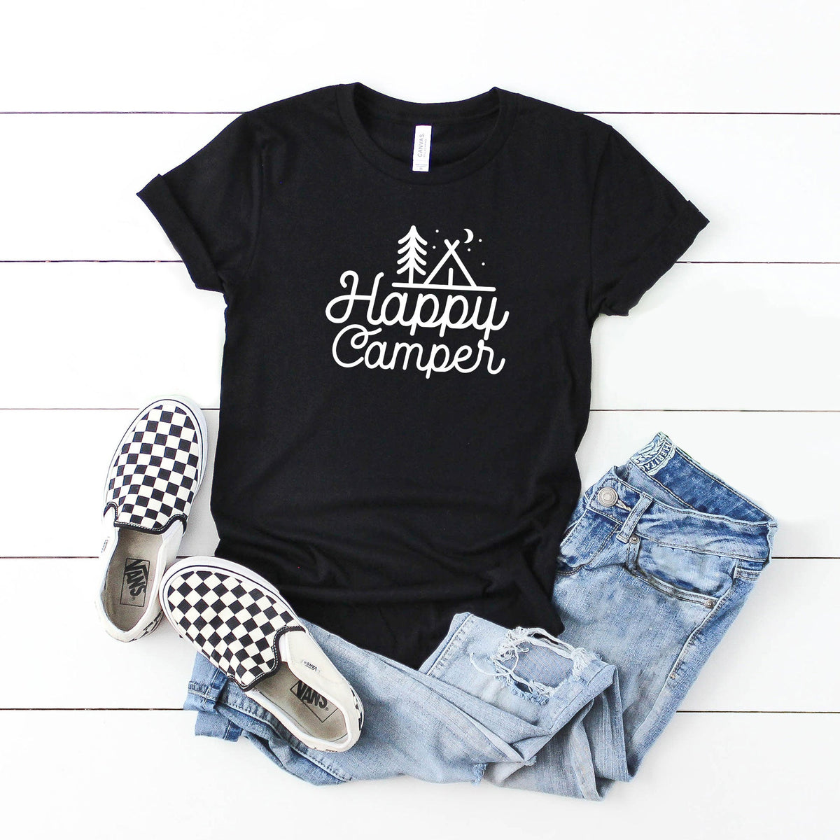 Happy Camper Tent | Youth Short Sleeve Crew Neck product image 2