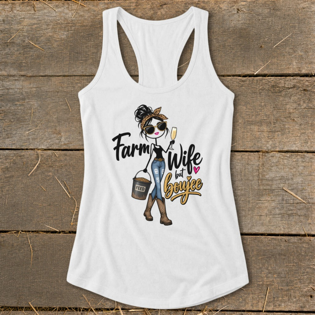 Boujee Farm Wife Racerback Tank