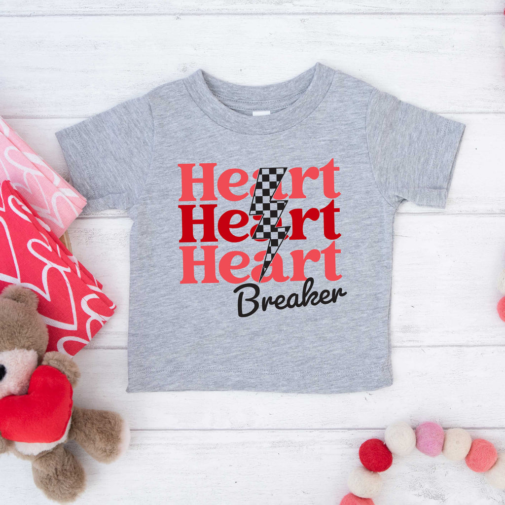 Heart Breaker Checkered Bolt | Youth Short Sleeve Crew Neck product image 3