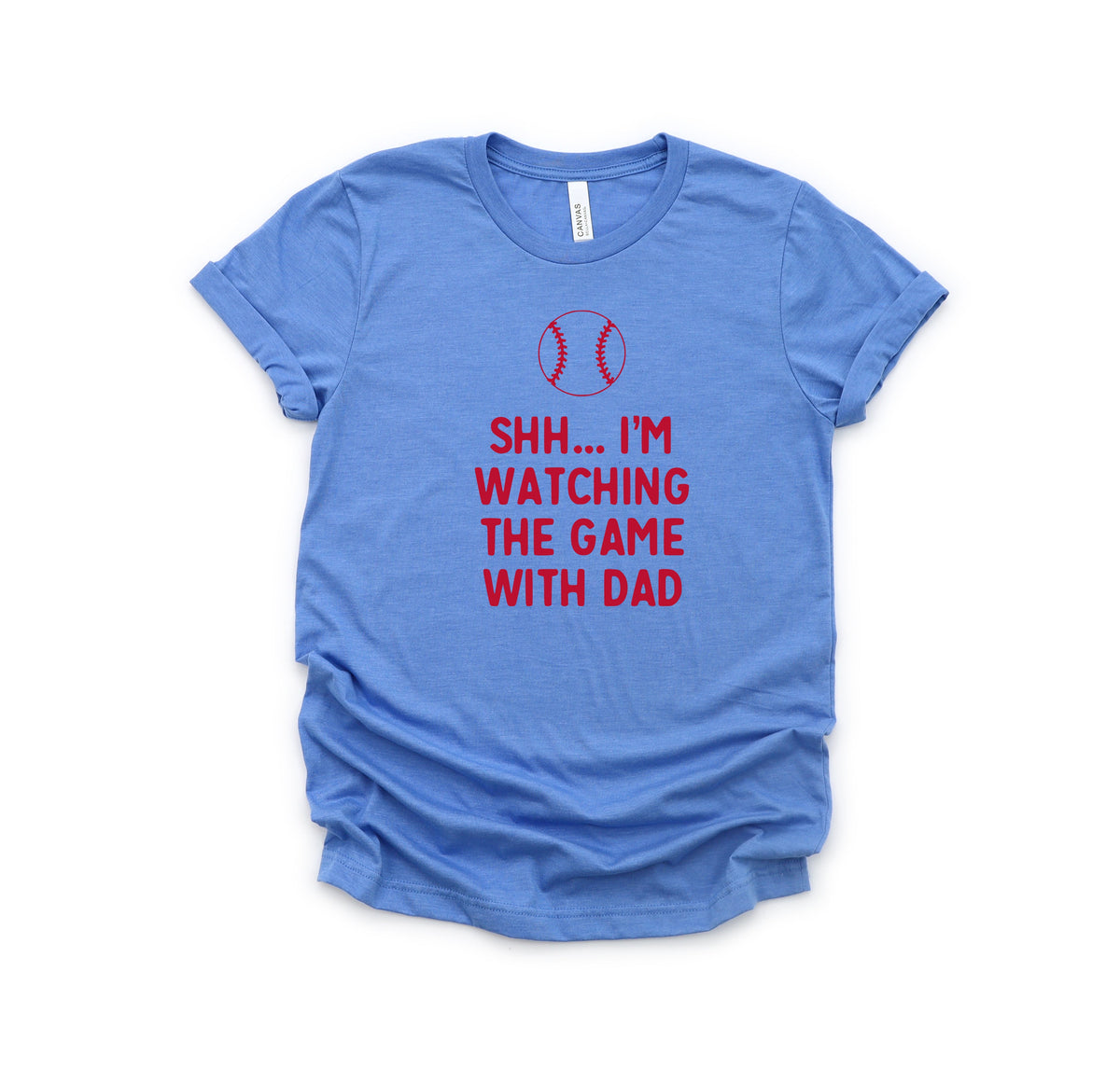 Watching The Game With Dad | Youth Short Sleeve Crew Neck product image 2