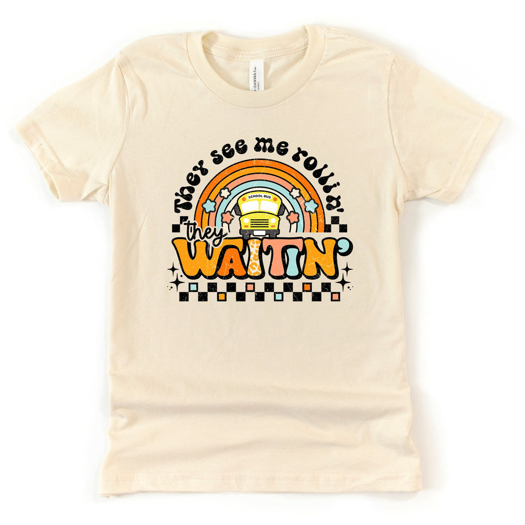 They See Me Rollin' Rainbow | Youth Graphic Short Sleeve Tee product image 3
