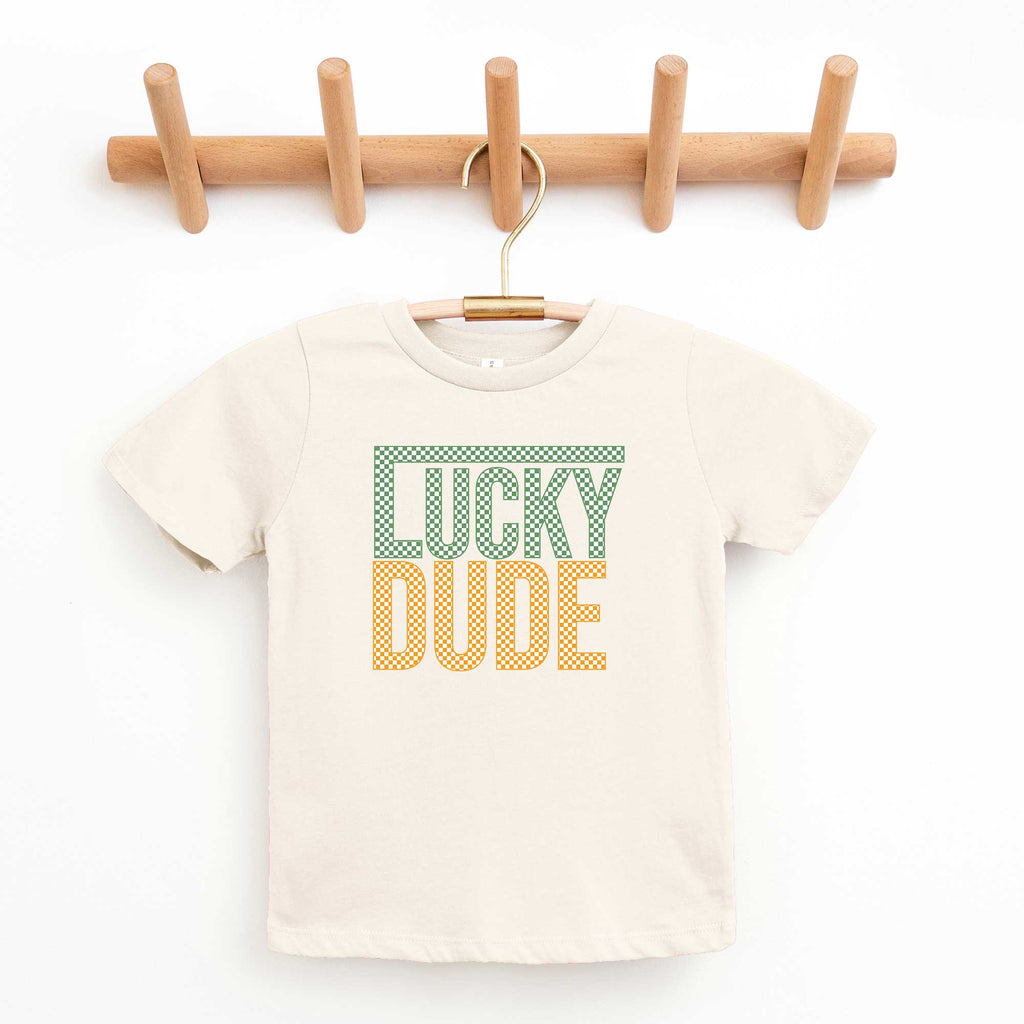 Block Checkered Lucky Dude | Youth Short Sleeve Crew Neck product image 3
