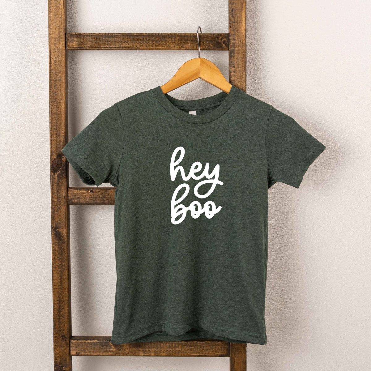 Hey Boo Cursive | Toddler Short Sleeve Crew Neck product image 4