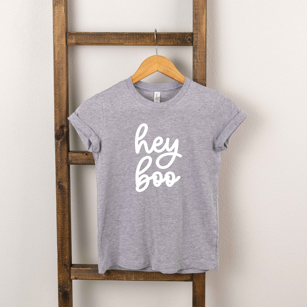 Hey Boo Cursive | Toddler Short Sleeve Crew Neck product image 3