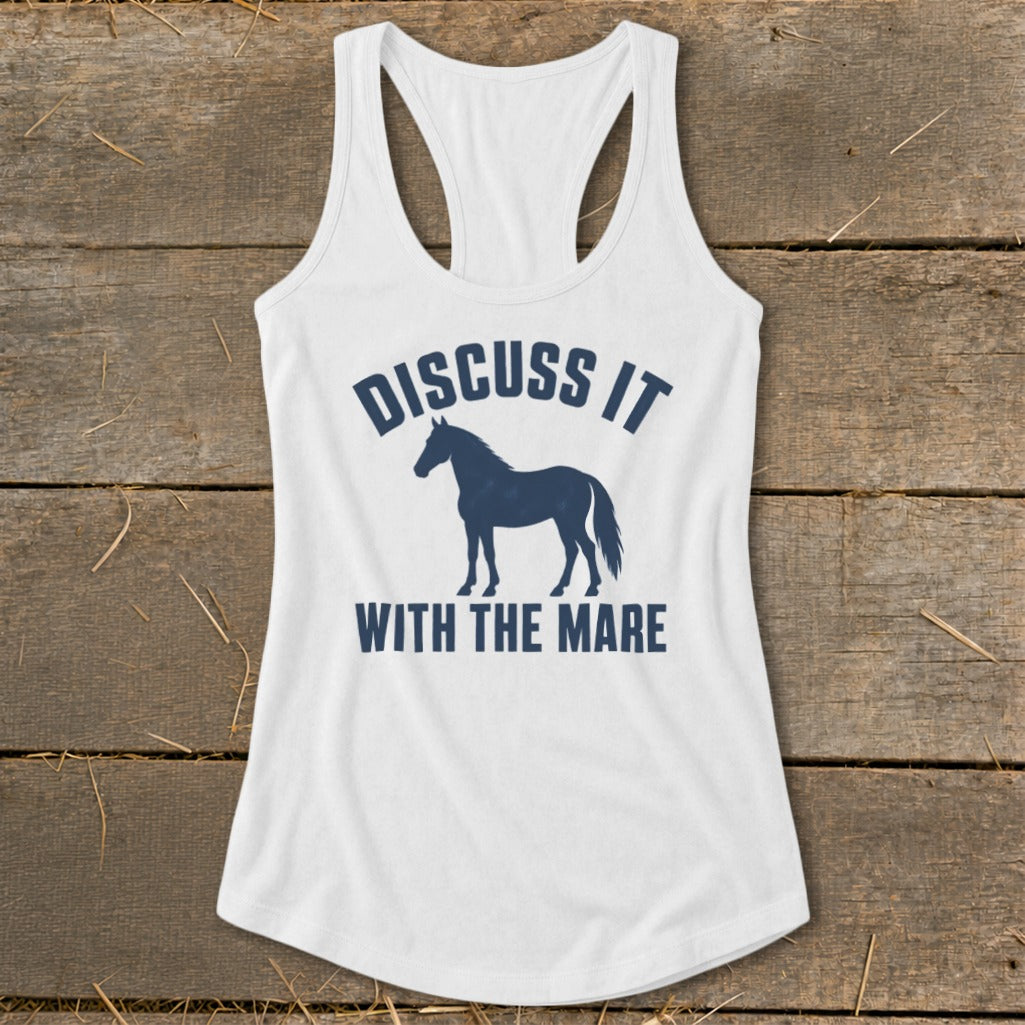 Discuss It With the Mare Racerback Tank