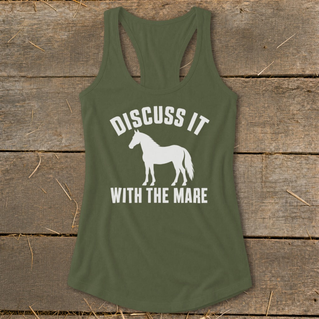 Discuss It With the Mare Racerback Tank