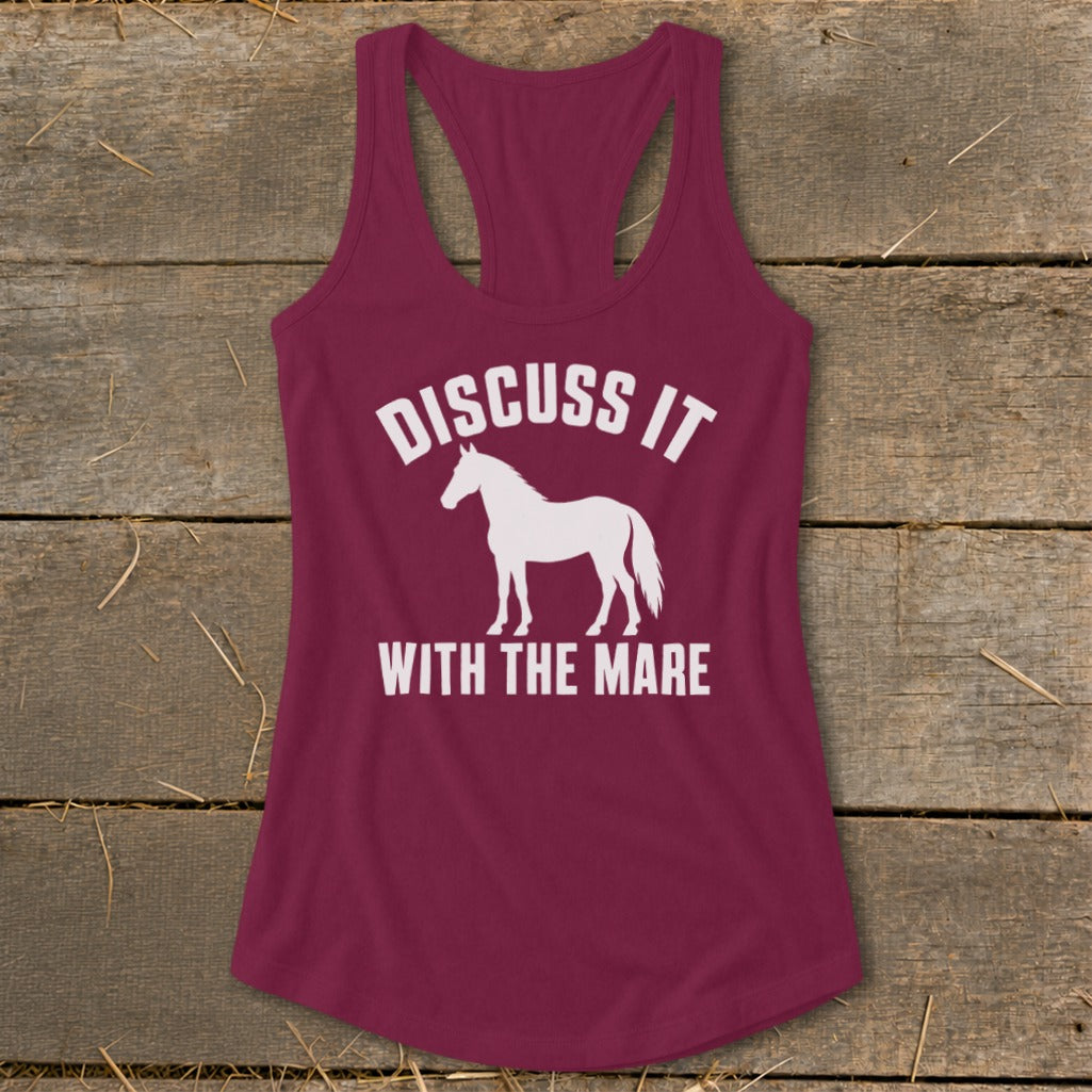 Discuss It With the Mare Racerback Tank