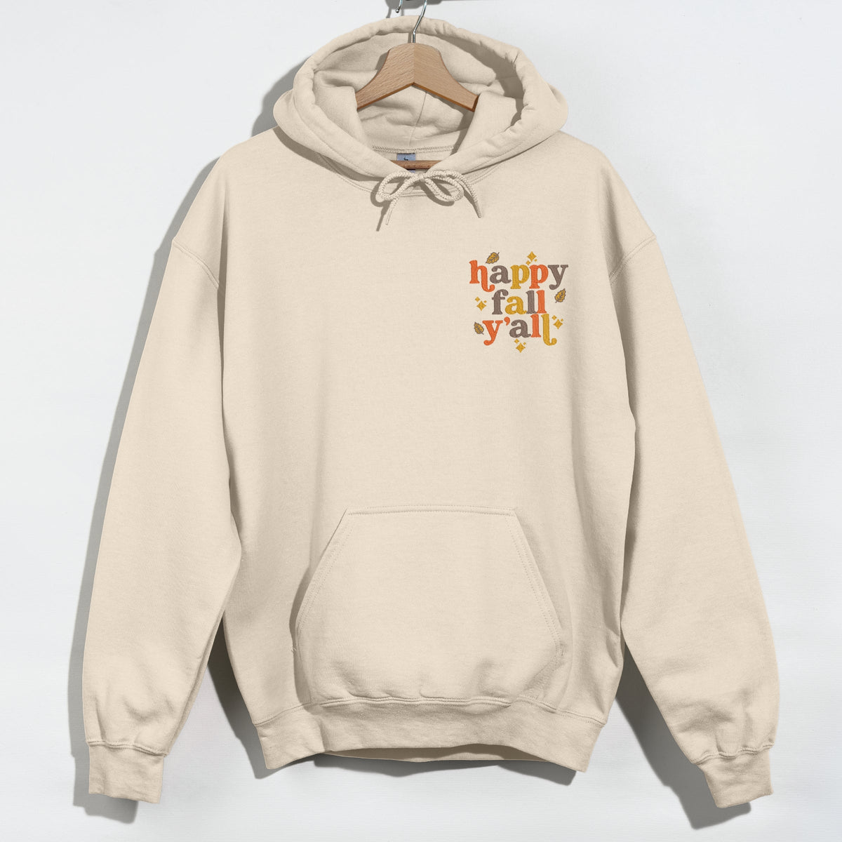 Embroidered Happy Fall Y'all Leaves - Women's Graphic Hoodie product image 2