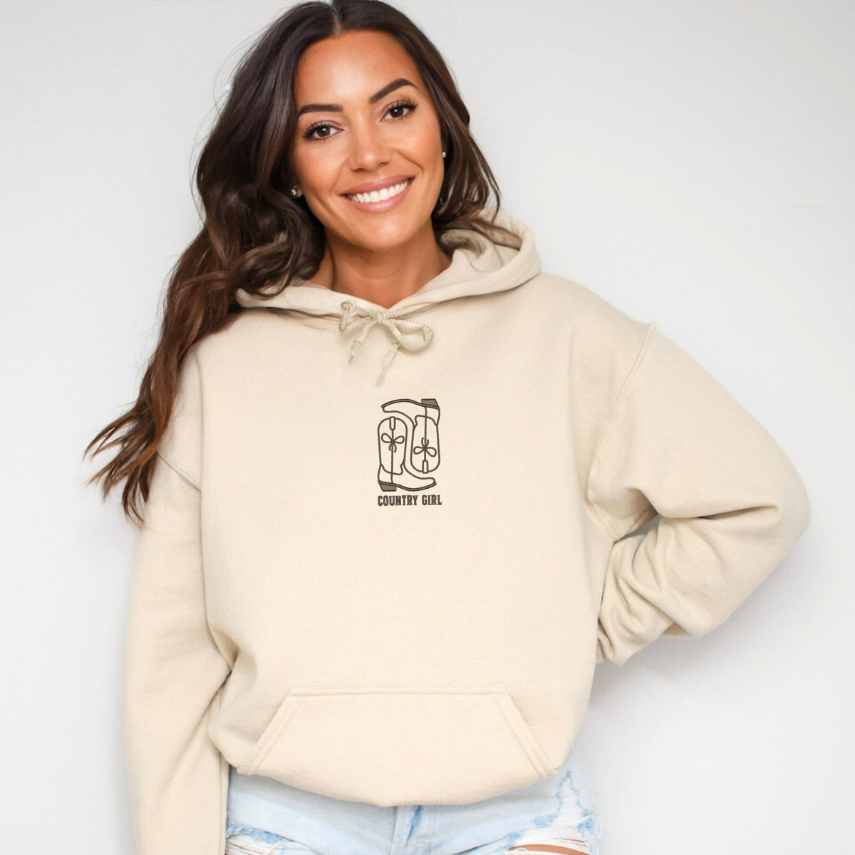 Embroidered Boots Country Girl - Women's Graphic Hoodie product image 1