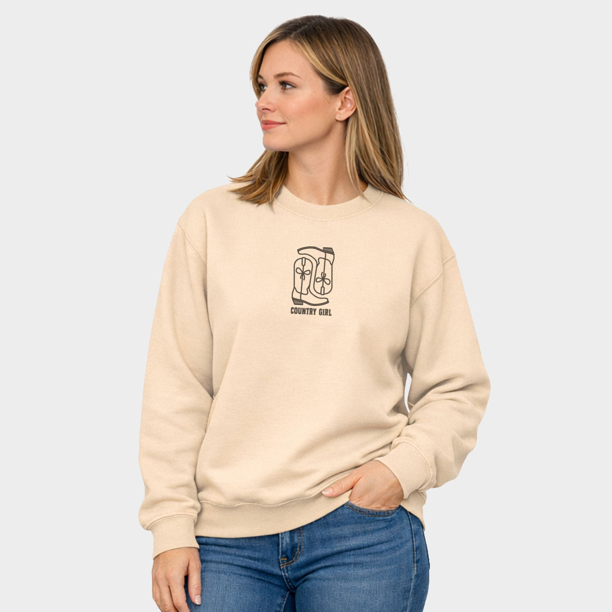 Embroidered Boots Country Girl - Women's Graphic Sweatshirt product image 1