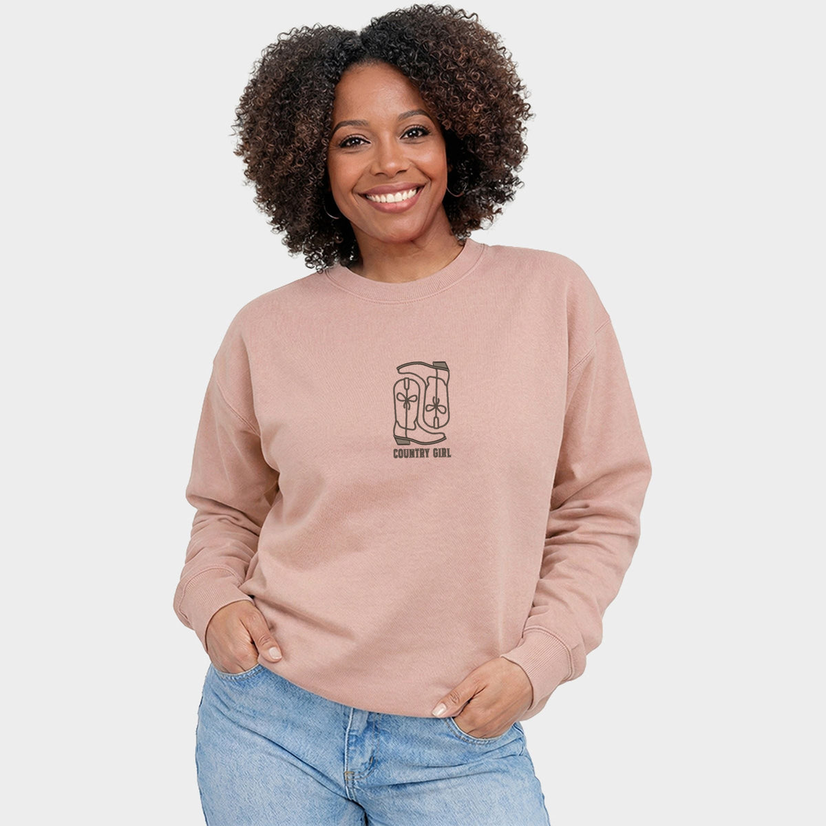 Embroidered Boots Country Girl - Women's Graphic Sweatshirt product image 5