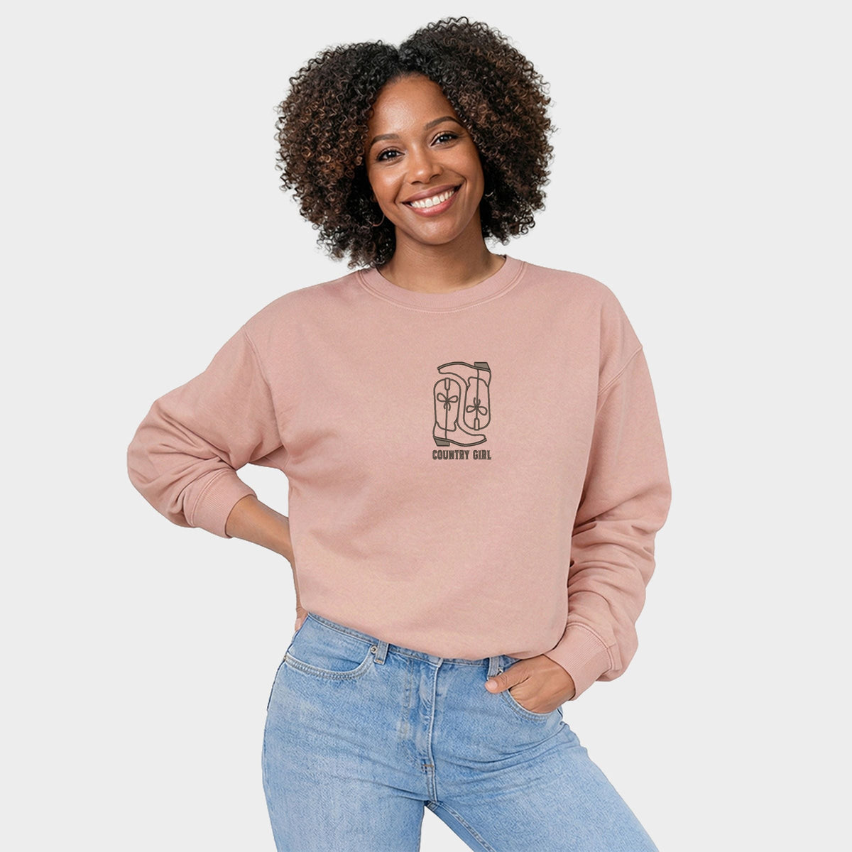 Embroidered Boots Country Girl - Women's Graphic Sweatshirt product image 4