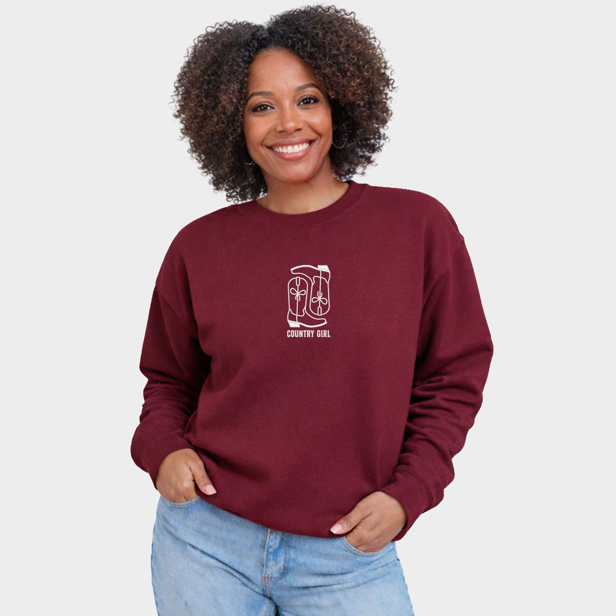 Embroidered Boots Country Girl - Women's Graphic Sweatshirt product image 4
