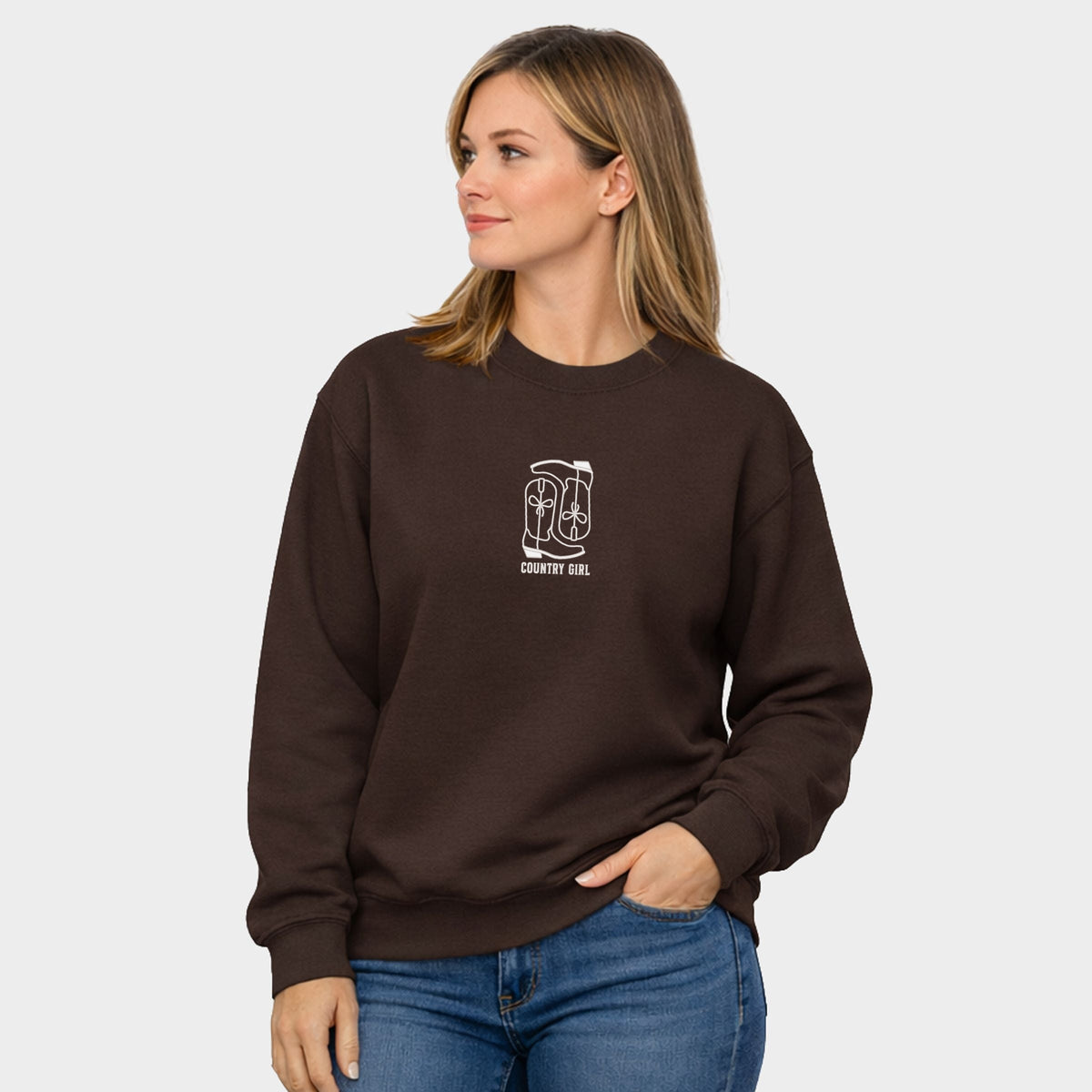 Embroidered Boots Country Girl - Women's Graphic Sweatshirt product image 2