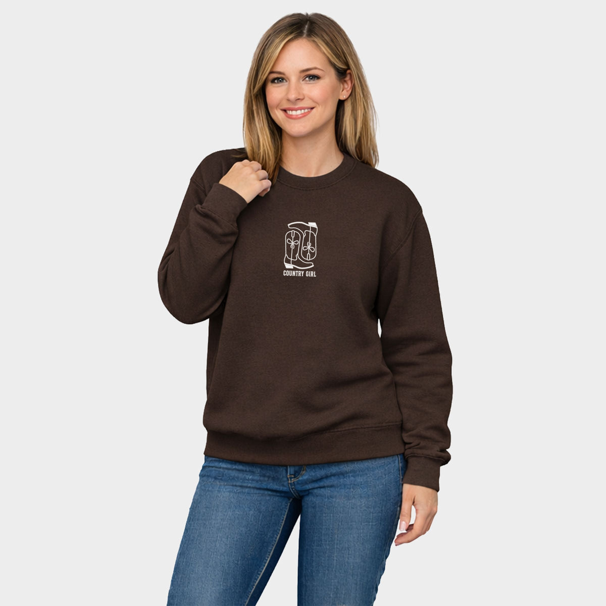 Embroidered Boots Country Girl - Women's Graphic Sweatshirt product image 1