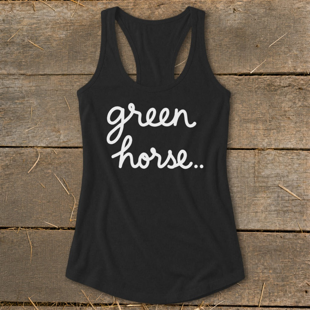 Green Horse Racerback Tank