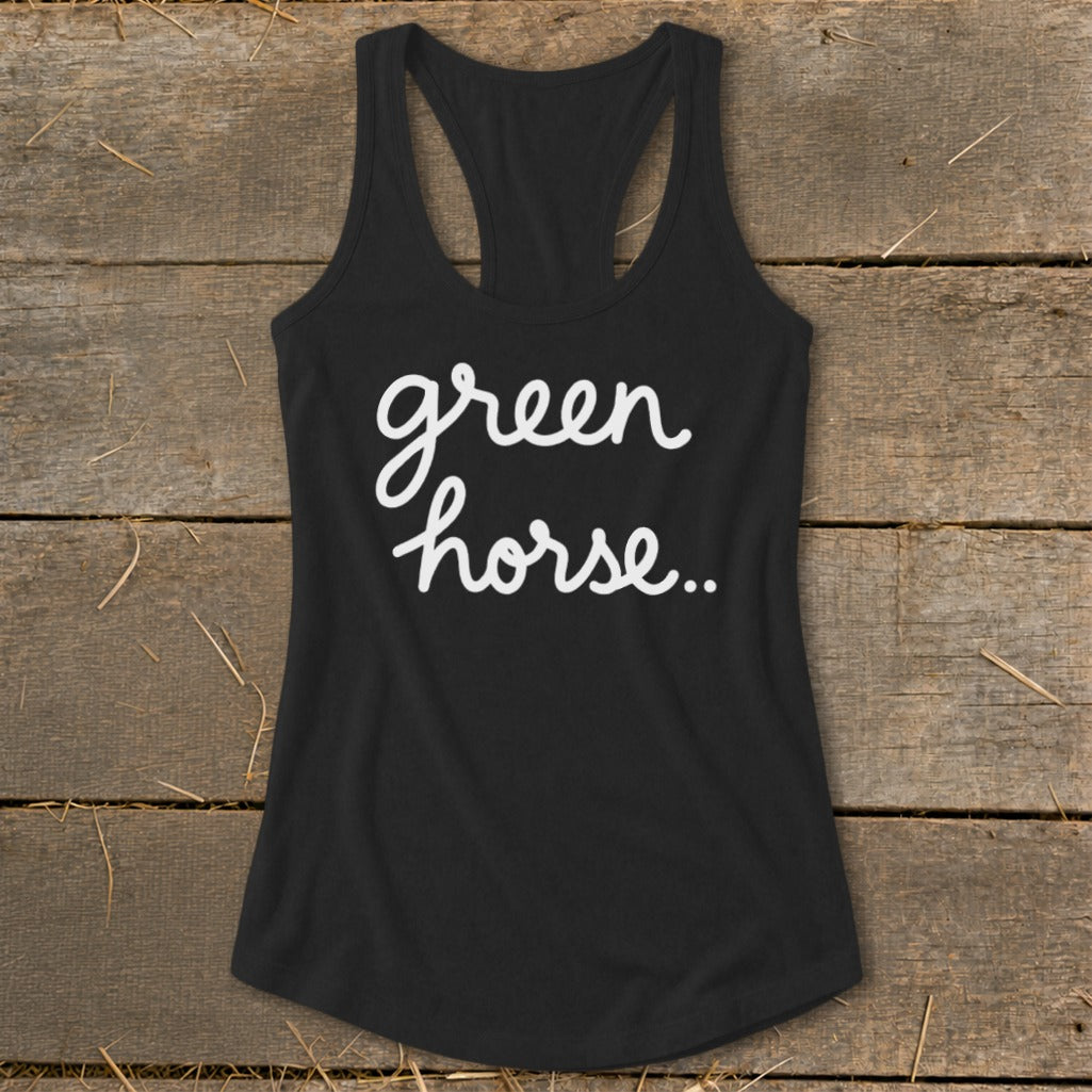 Green Horse Racerback Tank