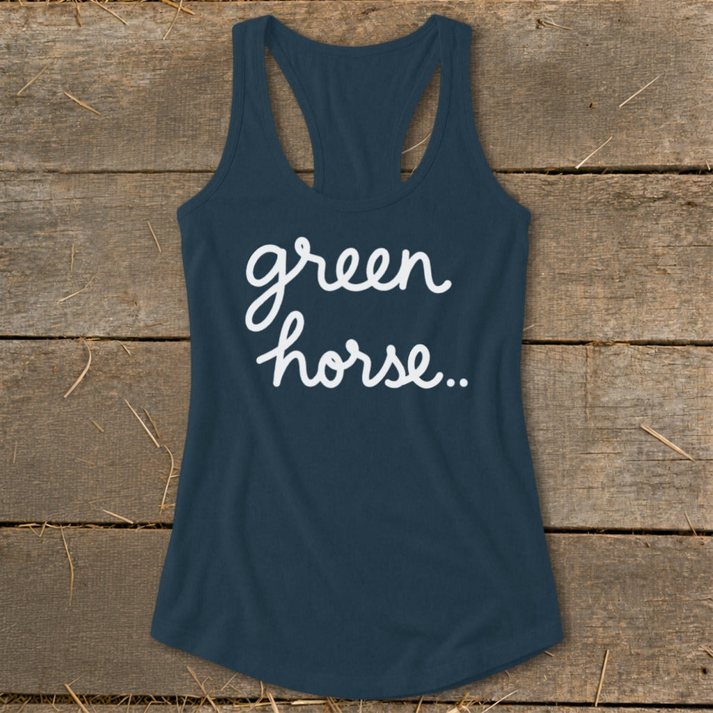 Green Horse Racerback Tank