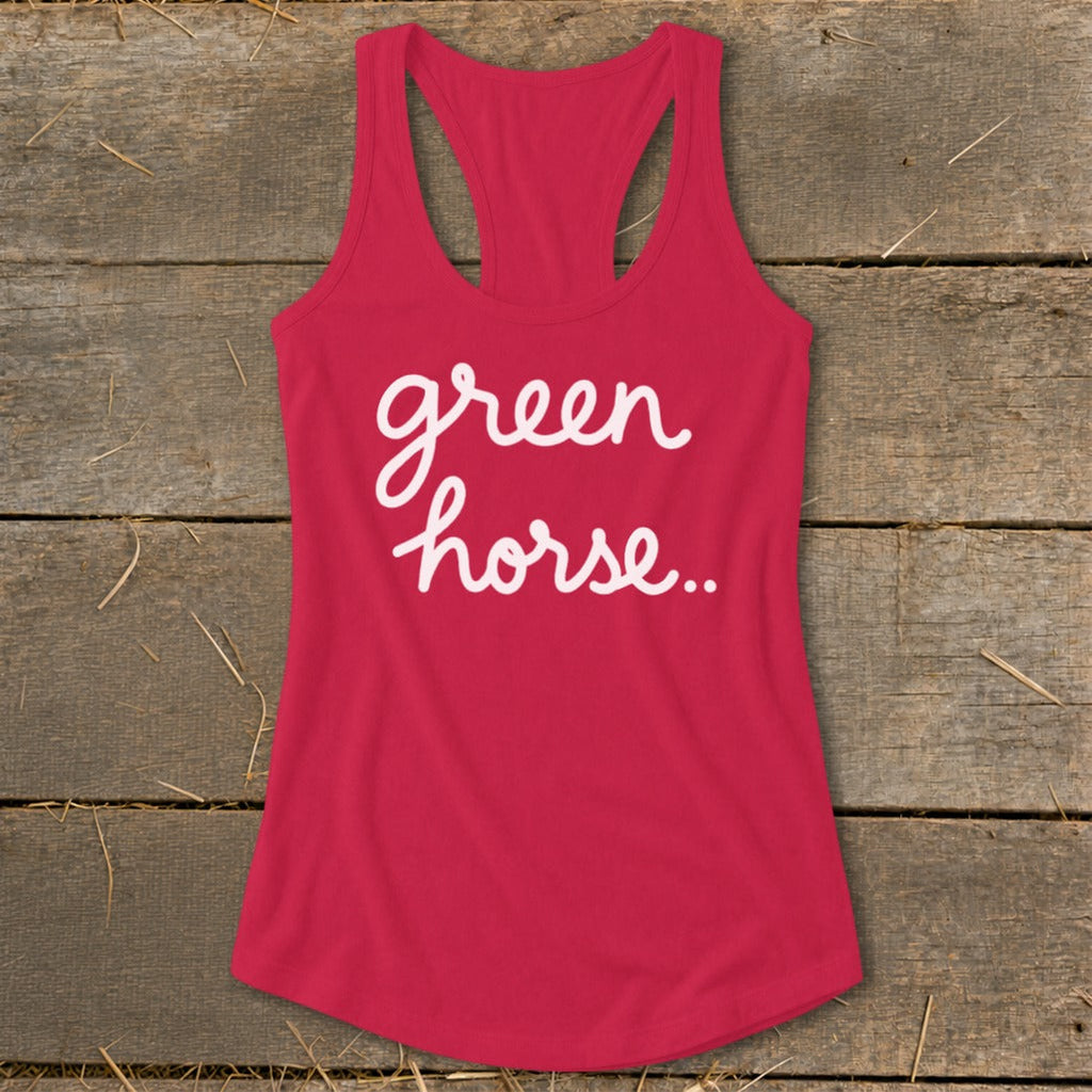 Green Horse Racerback Tank