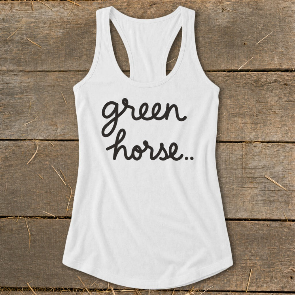 Green Horse Racerback Tank