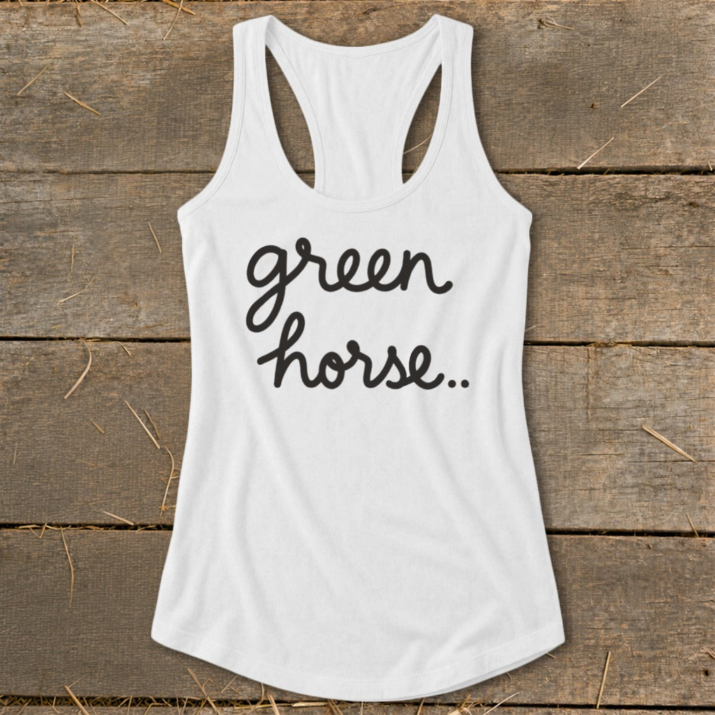 Green Horse Racerback Tank