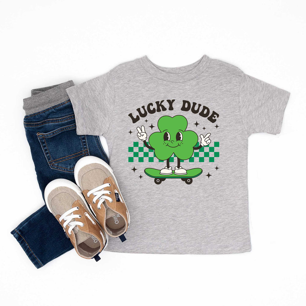 Lucky Dude Skateboard | Youth Short Sleeve Crew Neck product image 2