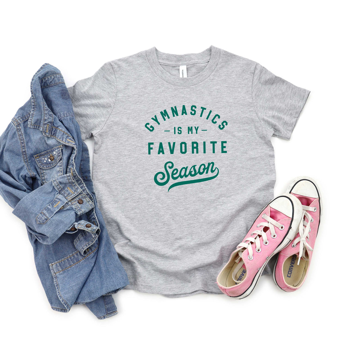 Gymnastics Is My Favorite Season | Youth Short Sleeve Crew product image 2