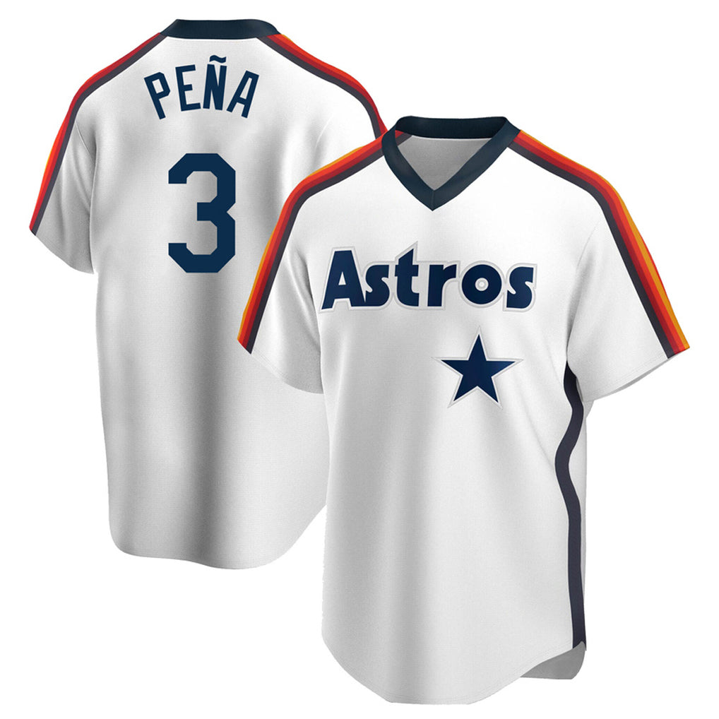 Vanessashop H.Astros #3 Jeremy Pe?a Player White Cooperstown Collection T-shirt Stitched Jerseys