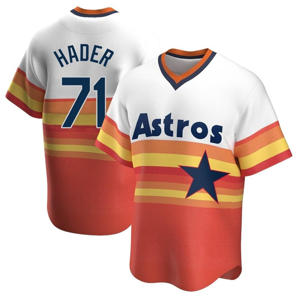 Vanessashop H.Astros #71 Josh Hader Player Rainbow Cooperstown Collection T-shirt Stitched Jerseys
