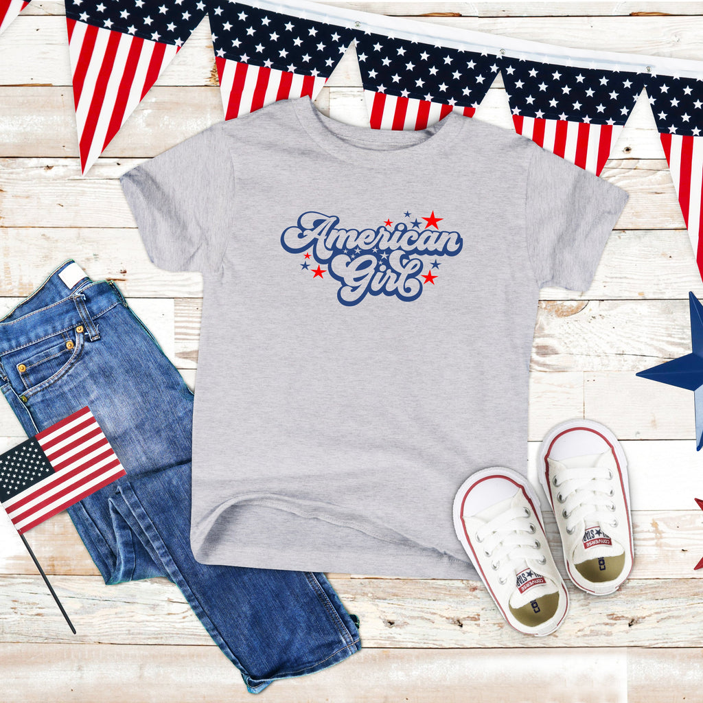 American Girl Retro Stars | Youth Short Sleeve Crew Neck product image 3
