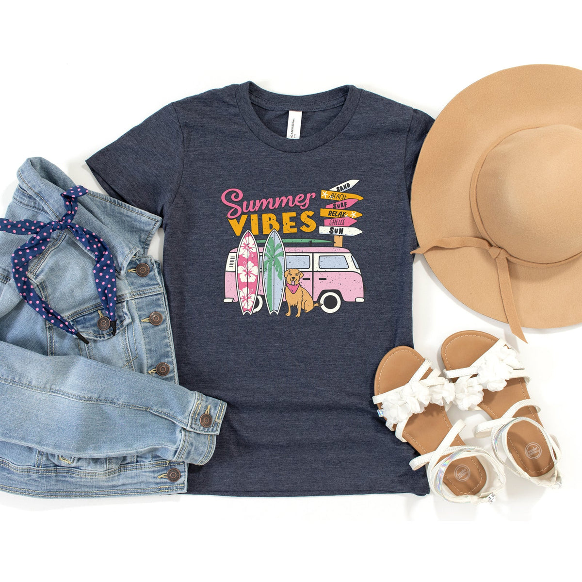 Summer Vibes Dog | Youth Short Sleeve Crew Neck product image 3
