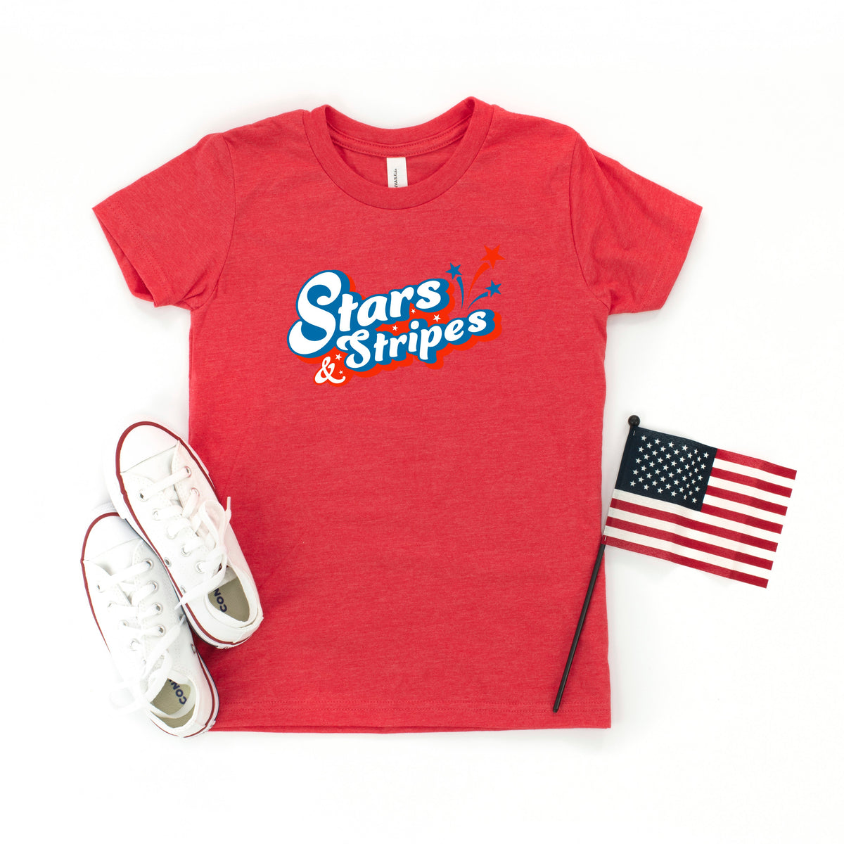 Stars and Stripes Firework | Youth Short Sleeve Crew Neck product image 4