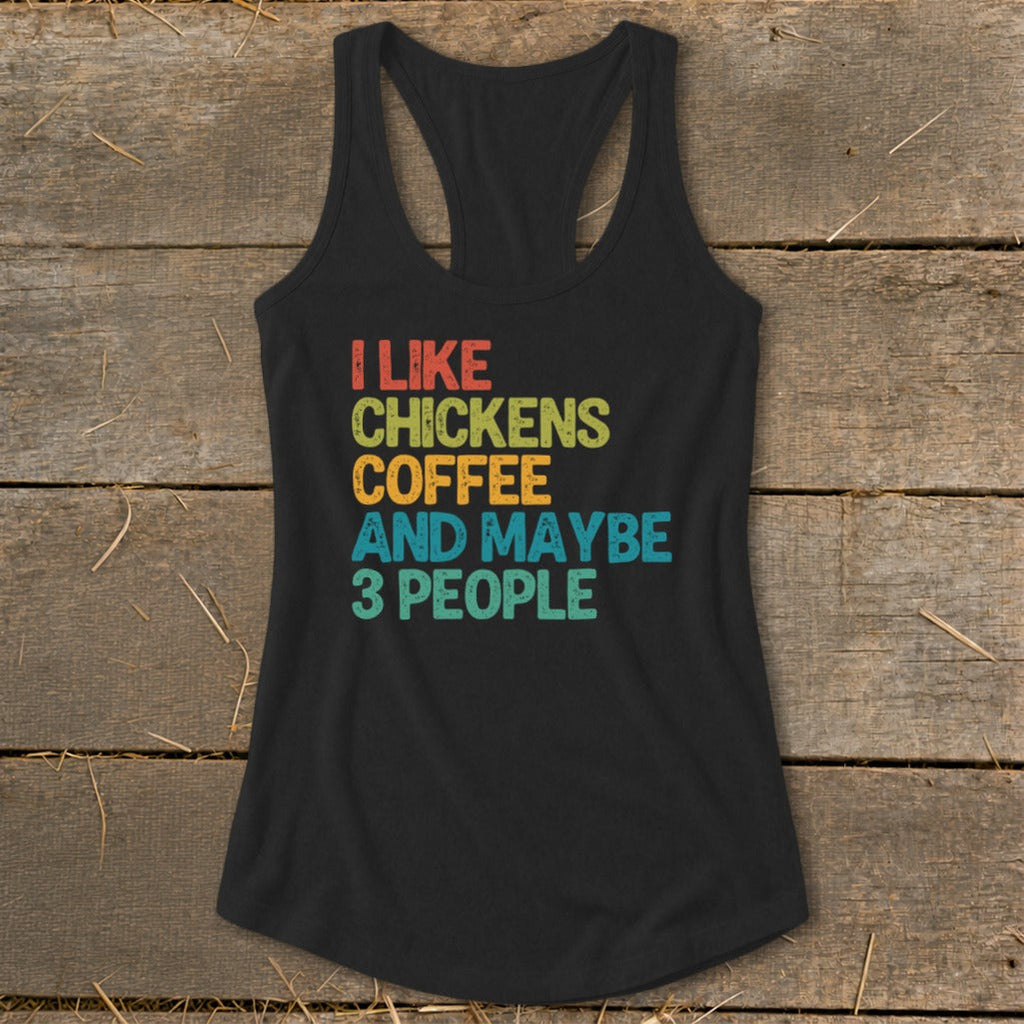 I Like Chickens Racerback Tank