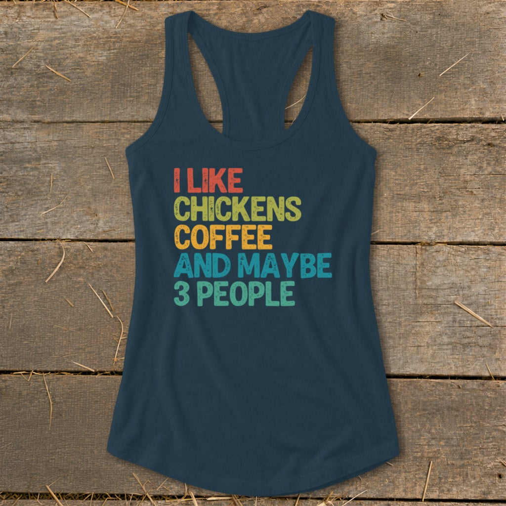 I Like Chickens Racerback Tank