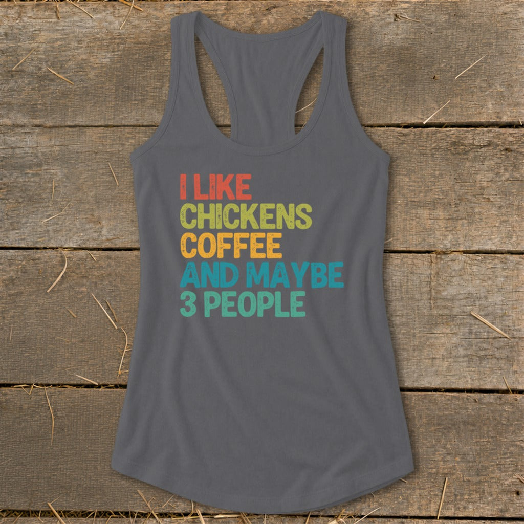I Like Chickens Racerback Tank