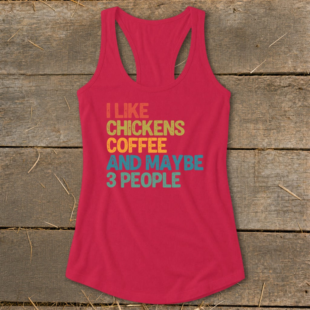 I Like Chickens Racerback Tank