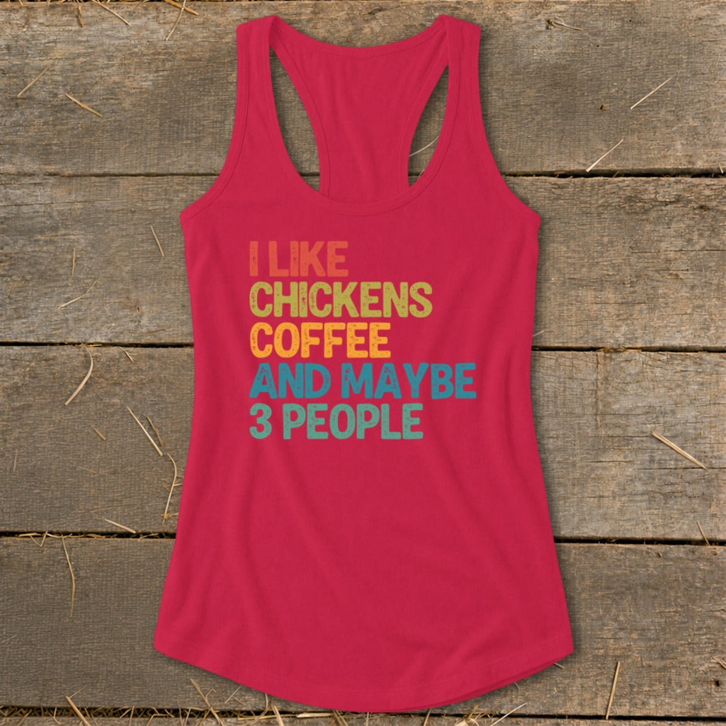 I Like Chickens Racerback Tank