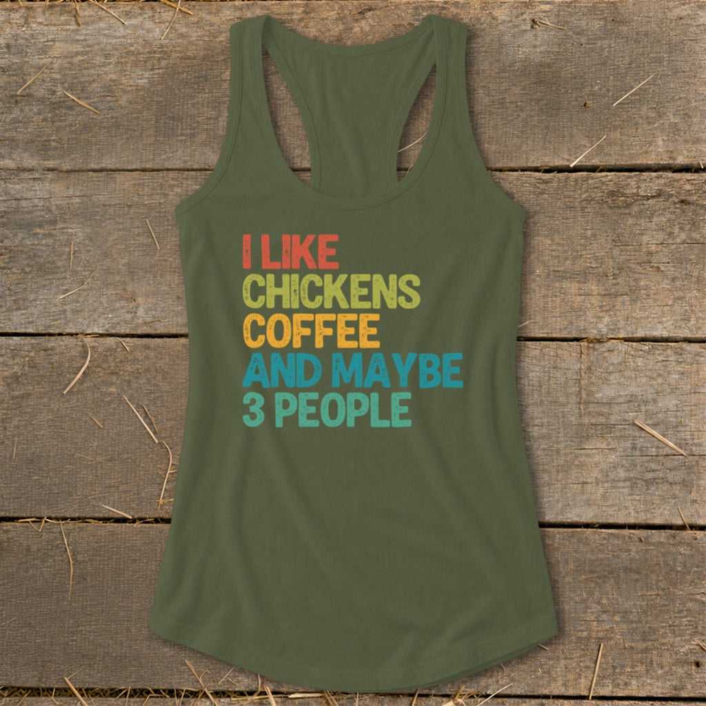 I Like Chickens Racerback Tank