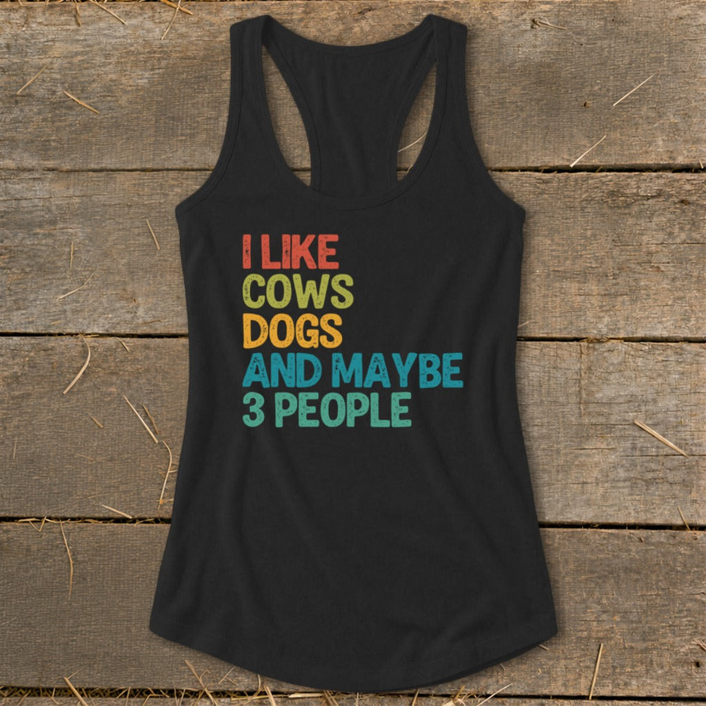 I Like Cows Racerback Tank